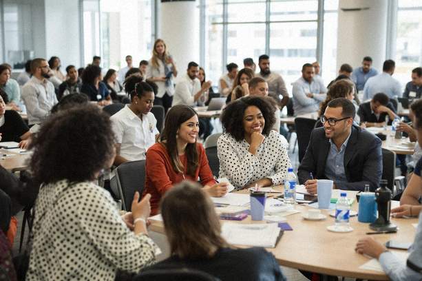 Team members engaged in professional development